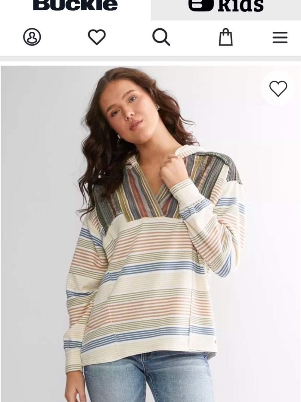 BKE Mixed Stripe Hoodie